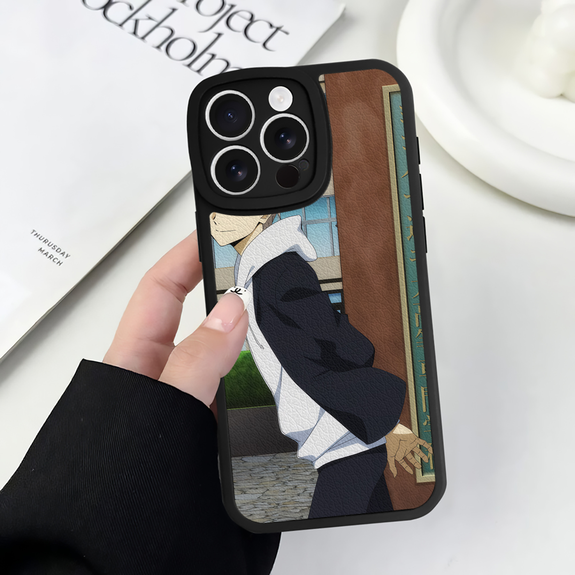 （画像用） 文豪ストレイドッグス Bungo Stray Dogs 【iPhone 16シリーズ対応】シリコンスマホケース（レザー調） 材質：シリコン